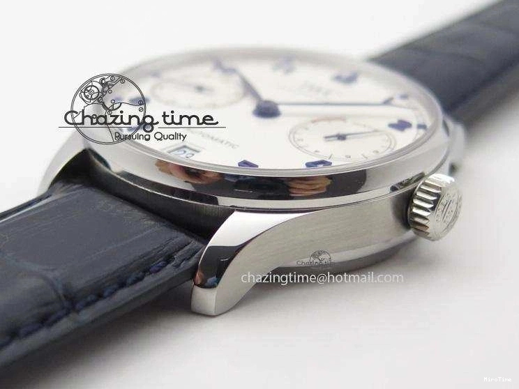 MIROTIME 0711 EasyCare Portuguese Real PR IW500705 ZF 1:1 Best Edition On Blue Leather Strap A52010 V 7310